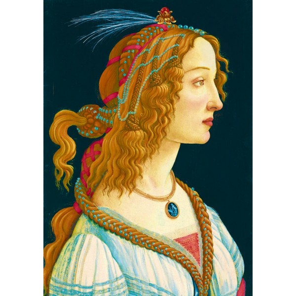 Idealny portret kobiety, Sandro Botticelli, 1480 (1000el.) - Sklep Art Puzzle